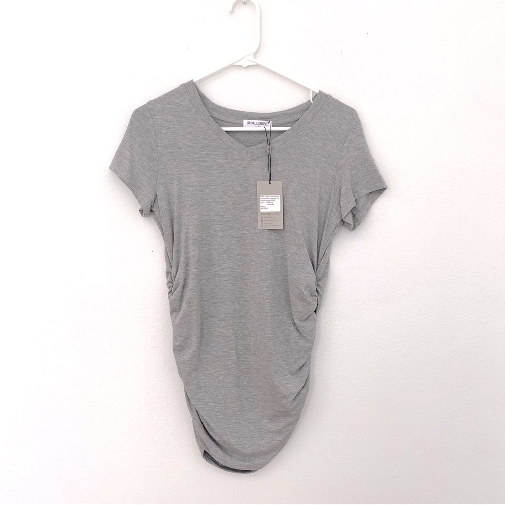 Gray Maternity Top